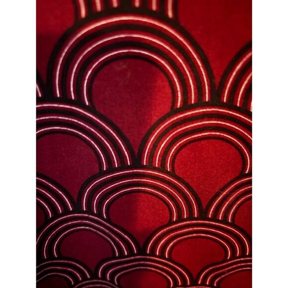 La Mer Luxe Short Sleeve Audrey Dress in Cannes Crimson Black Sz M NWT - Picture 2 of 3